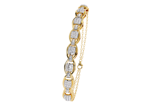 3D Printable Jewelry design of Bracelet with diamonds Modèle 3D