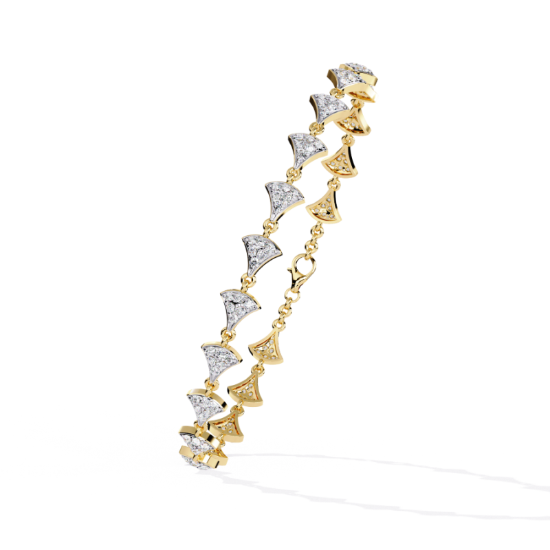 3D Printable Jewelry design of Bracelet with diamonds 3Dモデル .c4d .max .obj .3ds .fbx .stl .blend