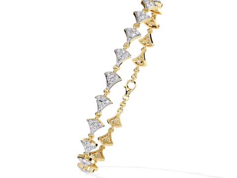 3D Printable Jewelry design of Bracelet with diamonds 3D 모델