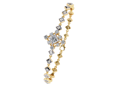 3D Printable Jewelry design of Bracelet with diamonds 3D 모델
