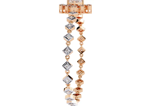 3D Printable Jewelry design of Bracelet with diamonds 3D Model