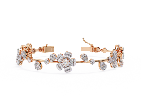 3D Printable Jewelry design of Bracelet with diamonds 3D Model