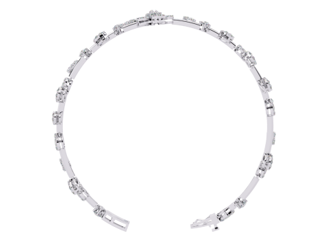 3D Printable Jewelry design of Bracelet with diamonds 3D Model