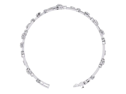 3D Printable Jewelry design of Bracelet with diamonds 3D Model