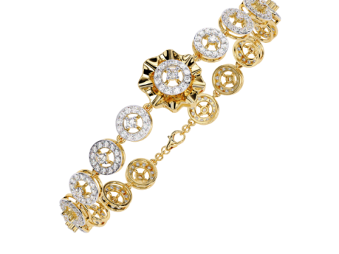 3D Printable Jewelry design of Bracelet with diamonds 3D 模型