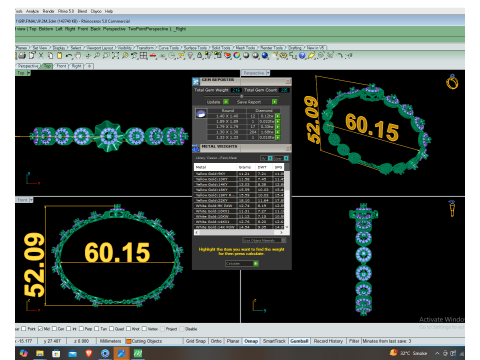 3D Printable Jewelry design of Bracelet with diamonds Modèle 3D