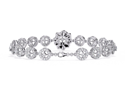 3D Printable Jewelry design of Bracelet with diamonds Modèle 3D