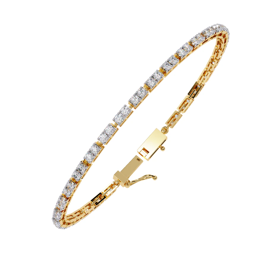 3D Printable Jewelry design of Bracelet with diamonds 3D Model .c4d .max .obj .3ds .fbx .stl .blend 