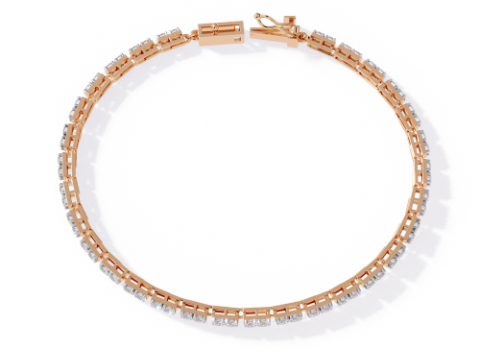 3D Printable Jewelry design of Bracelet with diamonds 3D Modell