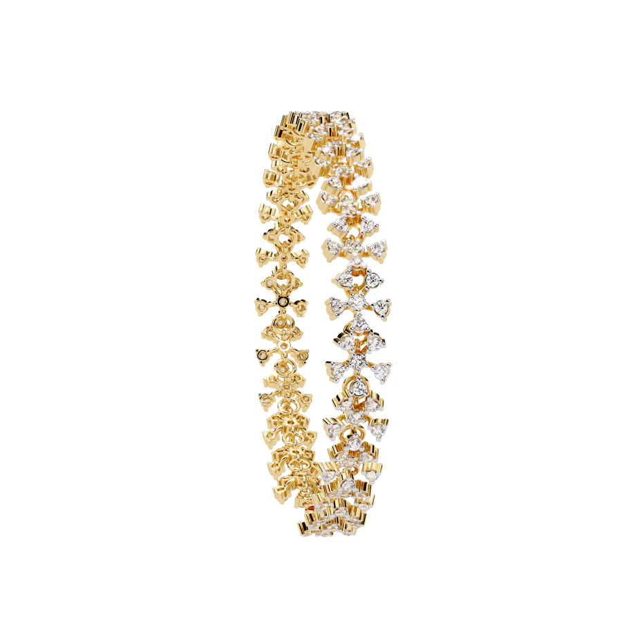 3D Printable Jewelry design of Bracelet with diamonds 3D Model .c4d .max .obj .3ds .fbx .stl .blend 