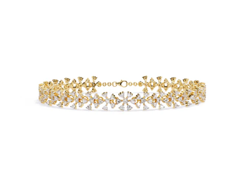 3D Printable Jewelry design of Bracelet with diamonds 3D Model