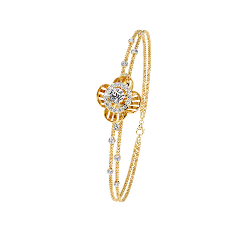 3D Printable Jewelry design of Bracelet with diamonds 3D Model .c4d .max .obj .3ds .fbx .stl .blend