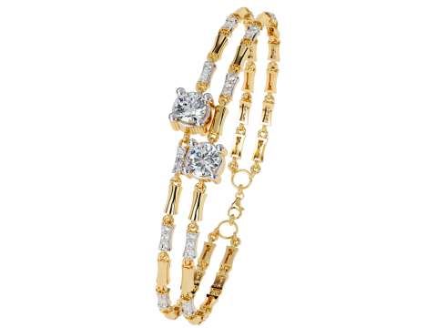 3D Printable Jewelry design of Bracelet with diamonds 3D 모델