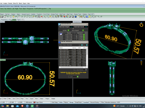 3D Printable Jewelry design of Bracelet with diamonds 3D 模型