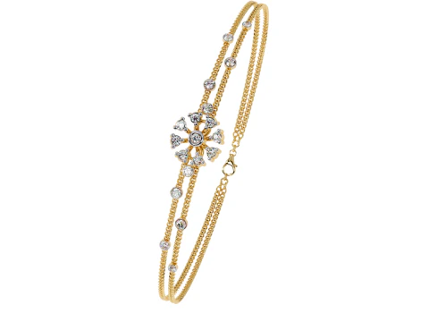 Design de joias para impress&atilde;o em 3D de pulseira com diamantes Modelo 3D