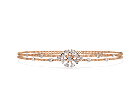 3D Printable Jewelry design of Bracelet with diamonds 3D Model