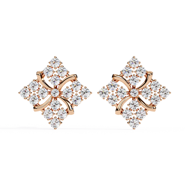 Printable 3D Jewelry design of Earrings with diamonds 3D मॉडल .c4d .max .obj .3ds .fbx .stl .blend