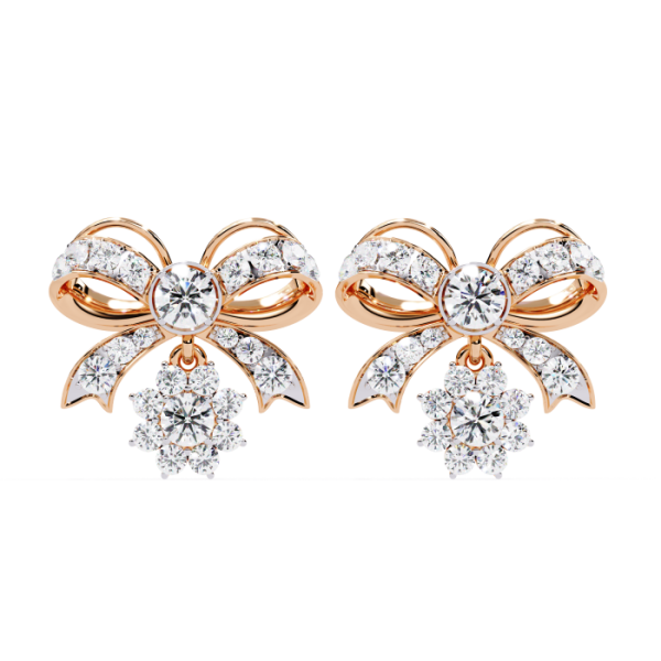 Printable 3D Jewelry design of Earrings with diamonds Modelo 3D .c4d .max .obj .3ds .fbx .stl .blend