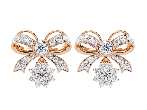 Printable 3D Jewelry design of Earrings with diamonds Model 3D