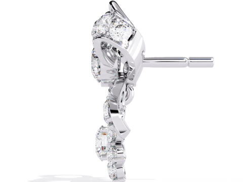 Printable 3D Jewelry design of Earrings with diamonds Modelo 3D