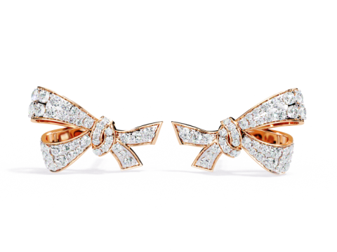 Printable 3D Jewelry design of Earrings with diamonds Model 3D