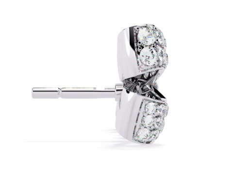 Printable 3D Jewelry design of Earrings with diamonds Model 3D