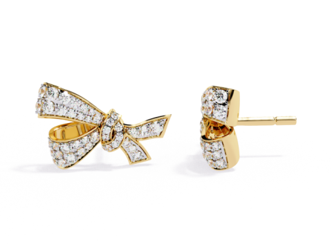 Printable 3D Jewelry design of Earrings with diamonds Model 3D
