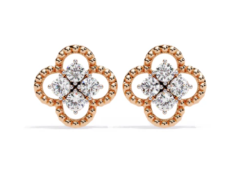 Desain Anting Perhiasan 3D yang dapat dicetak dengan berlian Model 3D