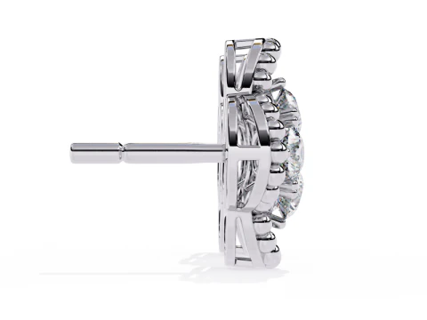 Printable 3D Jewelry design of Earrings with diamonds 3D Model