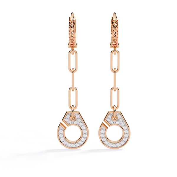 Printable 3D Jewelry design of Earrings with diamonds 3D Model .c4d .max .obj .3ds .fbx .stl .blend 