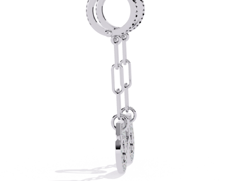 Printable 3D Jewelry design of Earrings with diamonds 3D Model