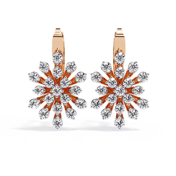 Printable 3D Jewelry design of Earrings with diamonds 3D Model .c4d .max .obj .3ds .fbx .stl .blend 