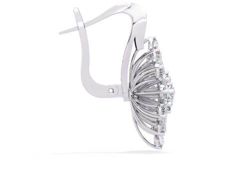 Printable 3D Jewelry design of Earrings with diamonds Modelo 3D
