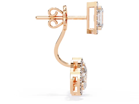 Printable 3D Jewelry design of Earrings with diamonds 3D Model