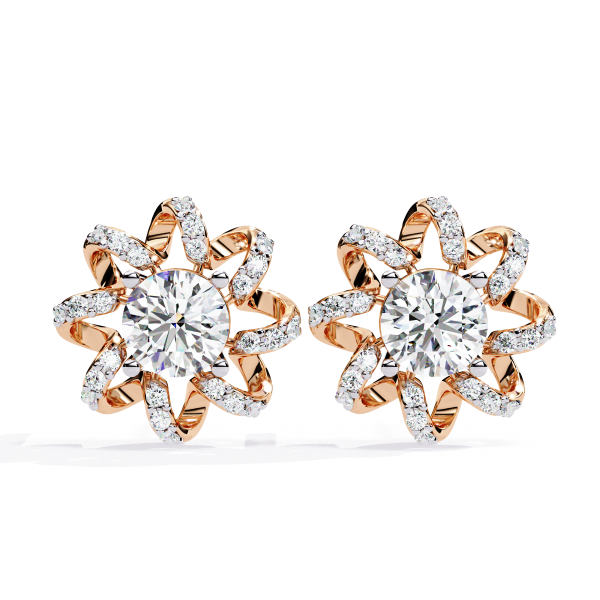 Printable 3D Jewelry design of Earrings with diamonds 3D 模型 .c4d .max .obj .3ds .fbx .stl .blend