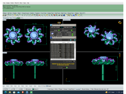 Printable 3D Jewelry design of Earrings with diamonds 3D 模型