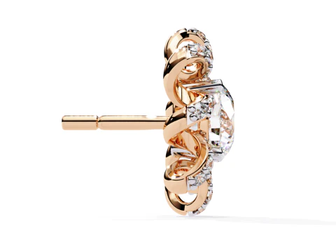 Printable 3D Jewelry design of Earrings with diamonds 3D Model
