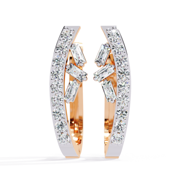 Printable 3D Jewelry design of Earrings with diamonds 3D Model .c4d .max .obj .3ds .fbx .stl .blend 