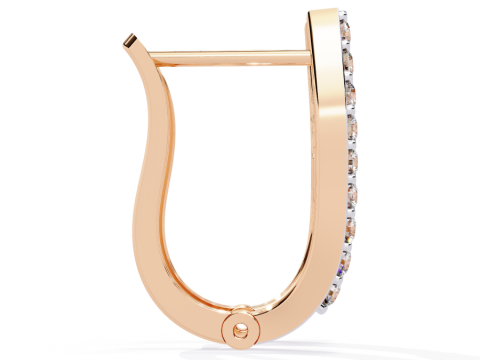 Printable 3D Jewelry design of Earrings with diamonds 3D Model