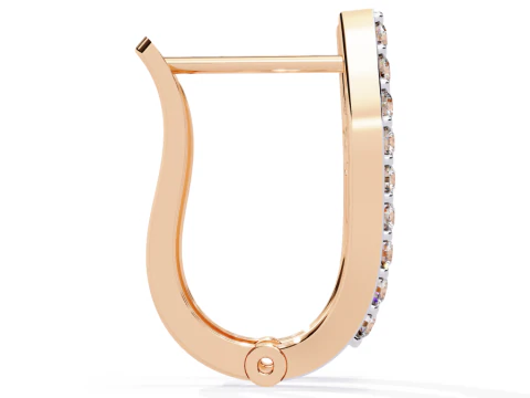 Printable 3D Jewelry design of Earrings with diamonds 3D Model