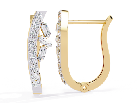 Printable 3D Jewelry design of Earrings with diamonds 3D Model