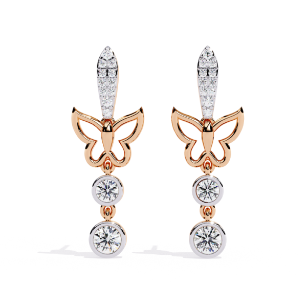 Printable 3D Jewelry design of Earrings with diamonds Modelo 3D .c4d .max .obj .3ds .fbx .stl .blend