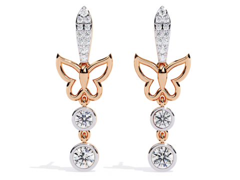 Printable 3D Jewelry design of Earrings with diamonds 3D 模型