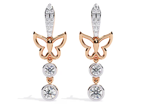 Printable 3D Jewelry design of Earrings with diamonds 3D Model