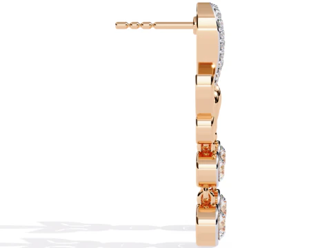 Printable 3D Jewelry design of Earrings with diamonds 3D Model