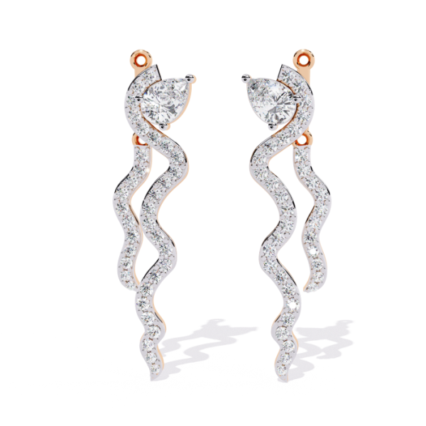 Printable 3D Jewelry design of Earrings with diamonds 3D मॉडल .c4d .max .obj .3ds .fbx .stl .blend 