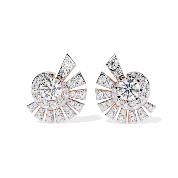 Printable 3D Jewelry design of Earrings with diamonds Modèle 3D .c4d .max .obj .3ds .fbx .stl .blend