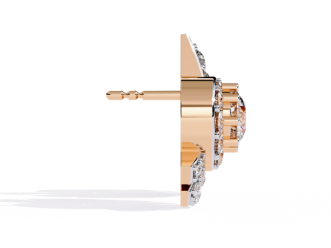 Printable 3D Jewelry design of Earrings with diamonds Modèle 3D