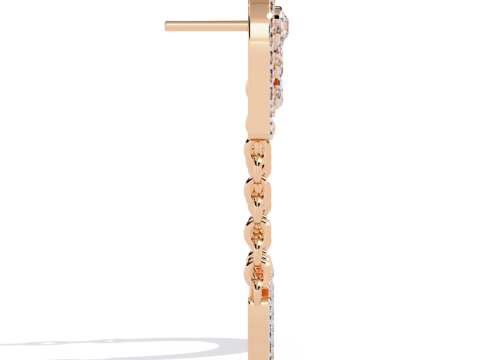 Printable 3D Jewelry design of Earrings with diamonds Model 3D