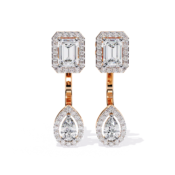 Printable 3D Jewelry design of Earrings with diamonds Model 3D .c4d .max .obj .3ds .fbx .stl .blend